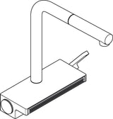HANSGROHE Aquno Select M81 Spültischmischer 250 mit Ausziehauslauf 2jet sBox Chrom