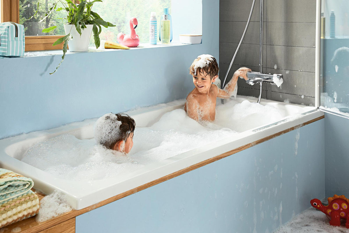 HANSGROHE Showerpipe Croma E 280 1jet chrom mit Wannenthermostat – Duschsystem mit CoolContact
