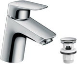 Hansgrohe Logis Einhebel-Waschtischmischer 70 DN 15 Chrom mit Push-Open Ablaufgarnitur