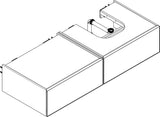 HANSGROHE Xevolos E Waschtischunterschrank 1370 mm – Grifflos, SoftClose, 2 Schubkästen, Sandbeige