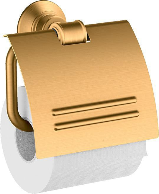 AXOR MONTREUX Papierrollenhalter Wandmontage Chrom – Metall, mit Deckel, verdeckte Befestigung