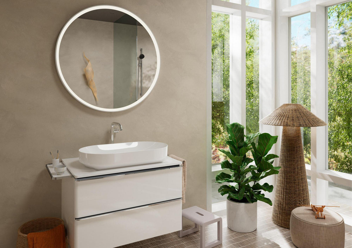 HANSGROHE Waschtischunterschrank Xelu Q 780 mm weiß hochglanz mit SoftClose und Inneneinteilung