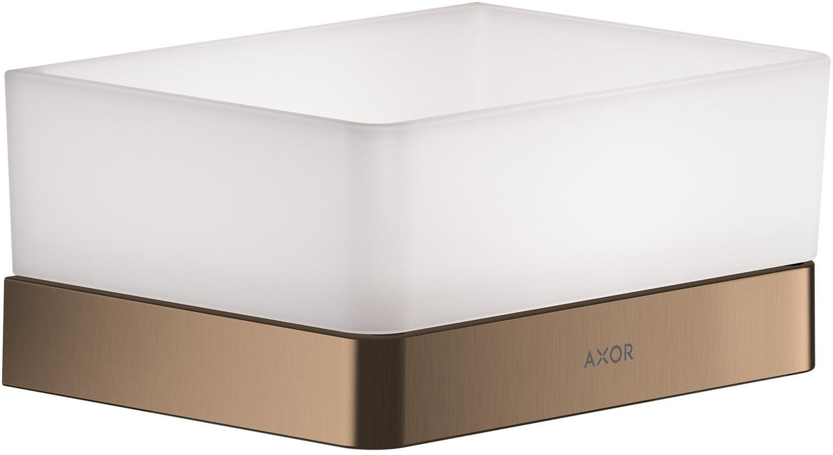 AXOR Universal Softsquare Seifenablage für Dusche, Wandmontage, Glas mit Ablauflöchern, Chrom