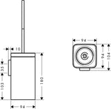HANSGROHE AXOR Urquiola WC-Bürstenhalter Wandversion – Chrom, Opalglas, inkl. Bürste