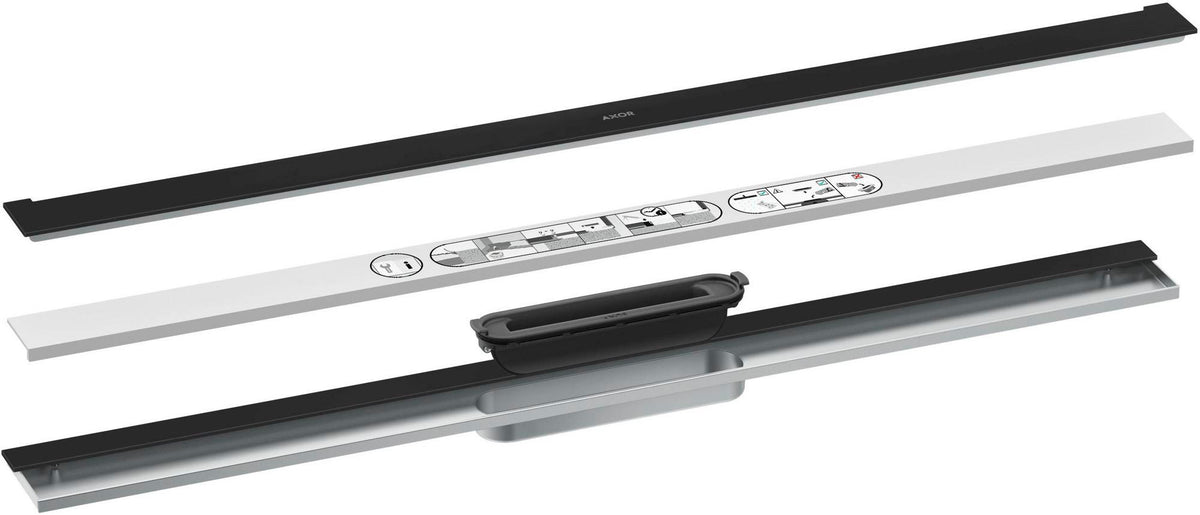 AXOR Drain Duschrinne 900 mm Fertigset zur Wandmontage, chrom – Hansgrohe