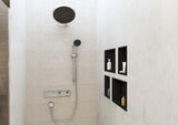 HANSGROHE HG Handbrause Rainfinity 130 3jet Chrom – 3 Strahlarten, QuickClean, Select-Taste