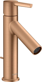 brushed bronze / Pop-up-Ventil mit vertikalem Hebel / 50% Reduzierung - max, 4,2 l/min
