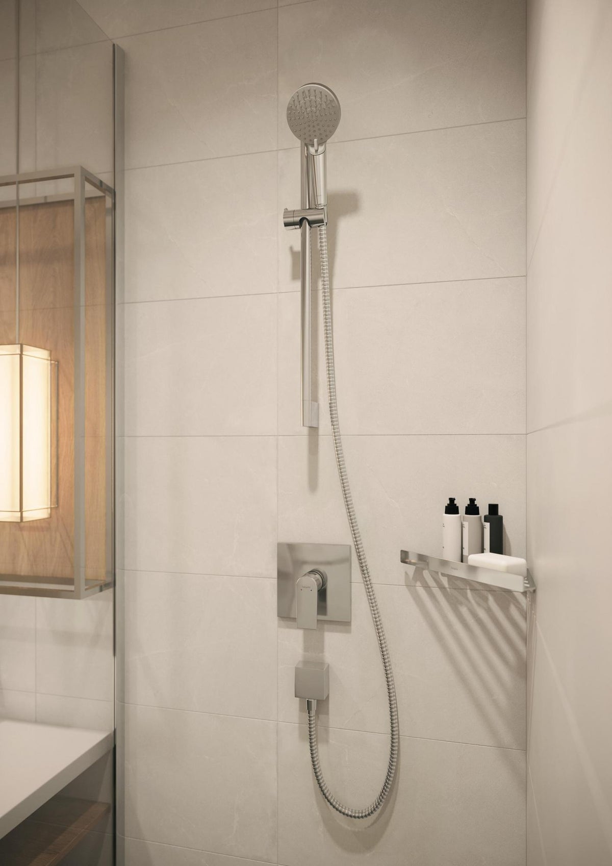 Hansgrohe AddStoris Seifenablage Chrom – Wandmontage mit verdeckter Befestigung