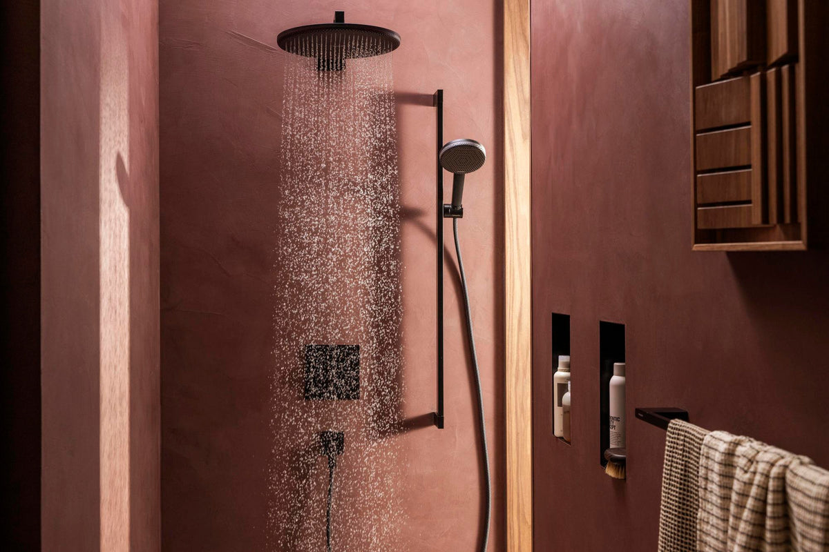 HANSGROHE Brausearm E 390 mm Chrom – Wandmontage mit Rosette