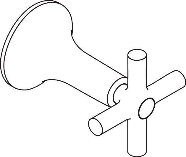 AXOR TERRANO Griff chrom – Ersatzgriff für Armaturen von Hansgrohe