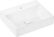 HANSGROHE Waschtisch Xevolos E 600x480mm weiß mit SmartClean, Hahnloch und Ablaufgarnitur