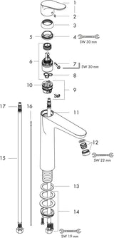 HANSGROHE Focus 190 Einhebel-Waschtischmischer DN 15 ohne Ablaufgarnitur chrom – ComfortZone und Temperaturbegrenzung