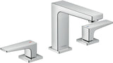 HANSGROHE Metropol 110 3-Loch-Waschtischarmatur Chrom mit Push-Open Ablaufgarnitur DN 15