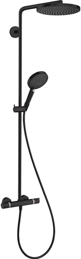 HANSGROHE Raindance S 240 Duschsystem 1jet PowderRain EcoSmart+ mit Thermostat – Schwarz