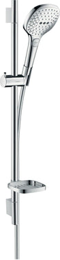 HANSGROHE Raindance Select E 120 Brauseset mit Unica´S Puro Stange, 3 Strahlarten, Chrom