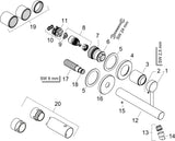Hansgrohe Zesis S 2-Loch Waschtischmischer Unterputz F-Set 195 mm Auslauf Chrom