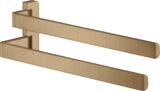 AXOR Universal Softsquare Doppel-Handtuchhalter, schwenkbar, Chrom, Wandmontage, 409 mm