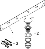 HANSGROHE Xelu Q Aufsatzwaschtisch 1200x480mm weiß SmartClean 2 Hahnlöcher