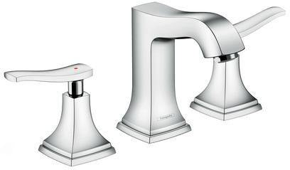 HANSGROHE METROPOL CLASSIC 3-Loch Waschtischarmatur DN 15 mit Zugstangen-Ablaufgarnitur, chrom
