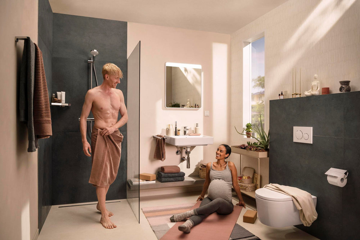 Hansgrohe Designsiphon FLOWSTAR S Chrom – Flaschensiphon DN 32 mit 65–165 mm Verstellweg