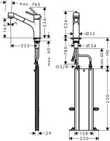 HANSGROHE Talis S Einhebel-Küchenmischer 170 mit sBox und Ausziehbrause in Chrom