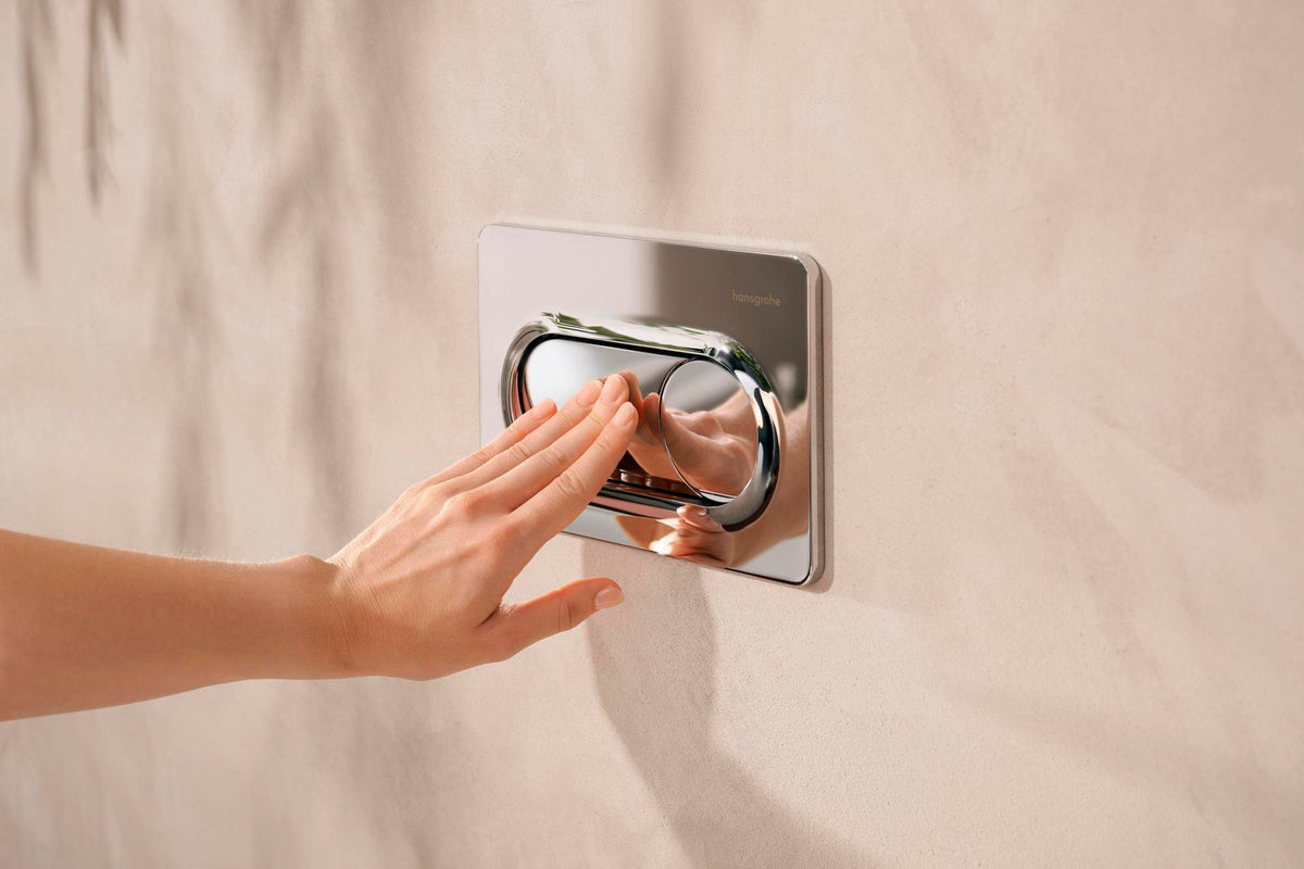 HANSGROHE iFrame Original S Betätigungsplatte – 2-Mengen-Spülung, Chrom, mechanisch