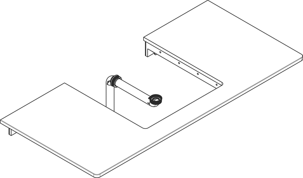 HANSGROHE Xelu Q Konsole 1180 mm mit mittigem Ausschnitt in Weiß Hochglanz