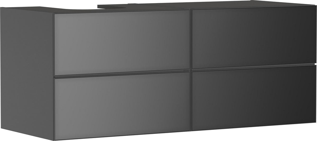 HANSGROHE Xevolos E Waschtischunterschrank 1370 mm mattweiß/eiche dunkel, grifflos