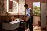 HANSGROHE Xevolos E Waschtischunterschrank 1370 mm – Grifflos, SoftClose, 2 Schubkästen, Sandbeige