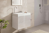 Hansgrohe Xevolos E Waschtischunterschrank 780 mm Eiche Dunkel Mattweiß mit PushOpen und SoftClose