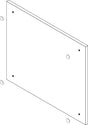 HANSGROHE Xilesa Aufdoppelseite 480x380 mm Echtholz-Abdeckung D14 – Badmöbel Ersatzteil