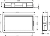 HANSGROHE Wandnische XtraStoris Original 300x150x100 mm mattschwarz mit Rahmen