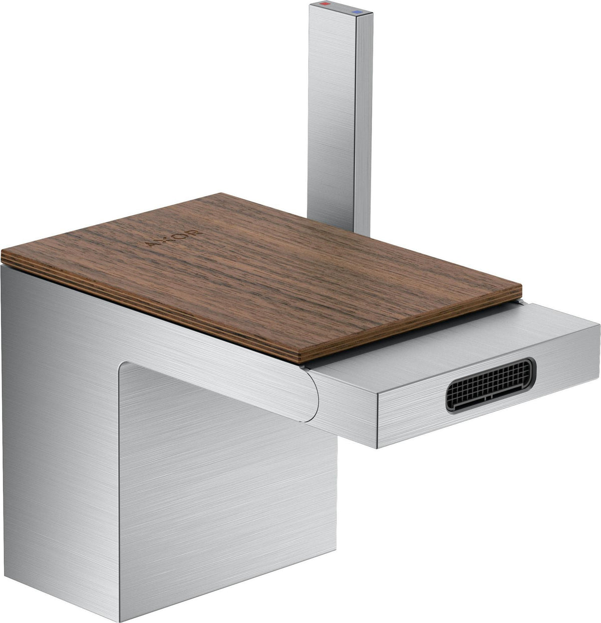AXOR MyEdition Platte 150 in Leder – Abnehmbare Design-Abdeckung für Waschtischarmaturen