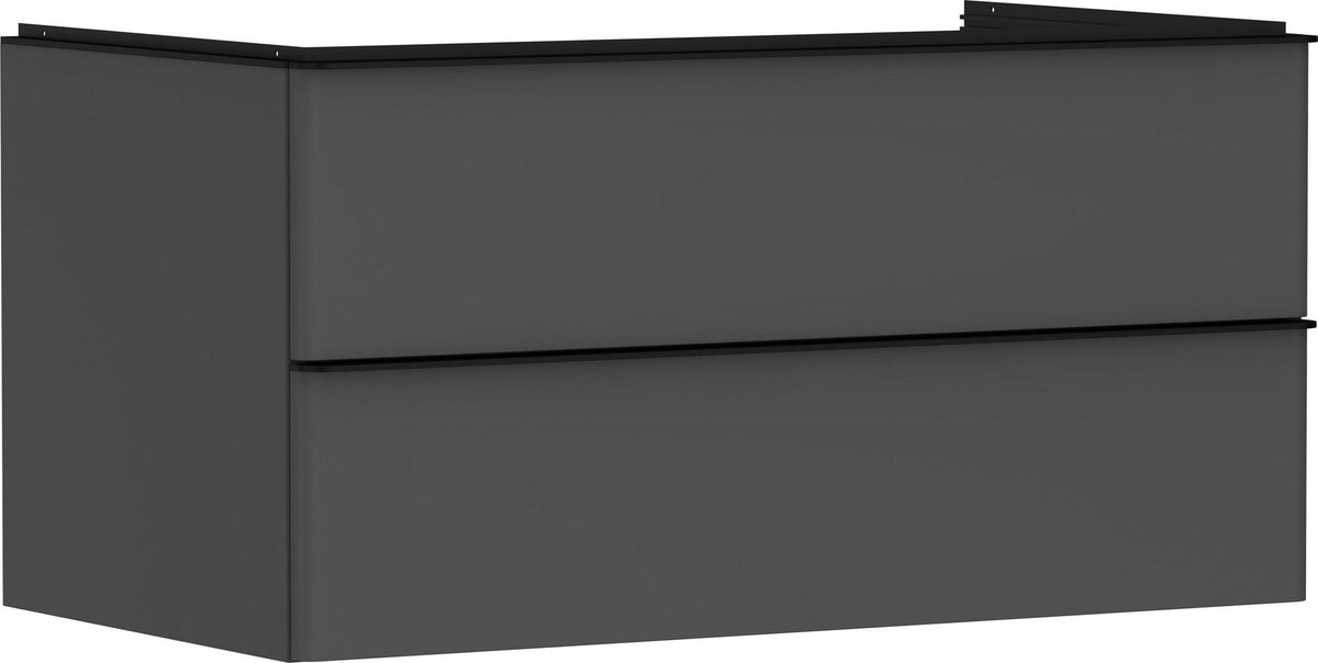 HANSGROHE Xelu Q Waschtischunterschrank 980 mm weiß hochglanz mit SoftClose und Inneneinteilung