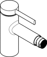 HANSGROHE Zesis S Bidetmischer mit Metall-Zugstangen-Ablaufgarnitur, chrom
