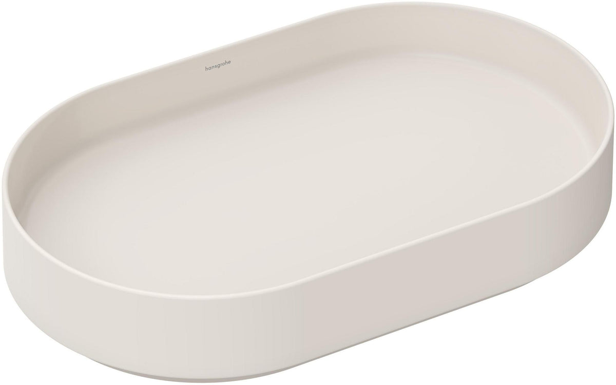 HANSGROHE Xuniva Evo U Aufsatzwaschtisch 650x400mm matt schwarz ohne Hahnloch