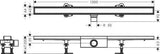 HANSGROHE RainDrain Compact Duschrinne 1200 mm Komplettset befliesbar