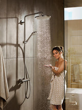HANSGROHE Showerpipe Croma Select 280 Air mit Thermostat – Chrom, 1 Strahl, 280 mm Kopfbrause