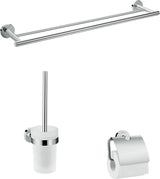 HANSGROHE Bad-Accessoire-Set Logis Universal 3-teilig aus Messing in Chrom