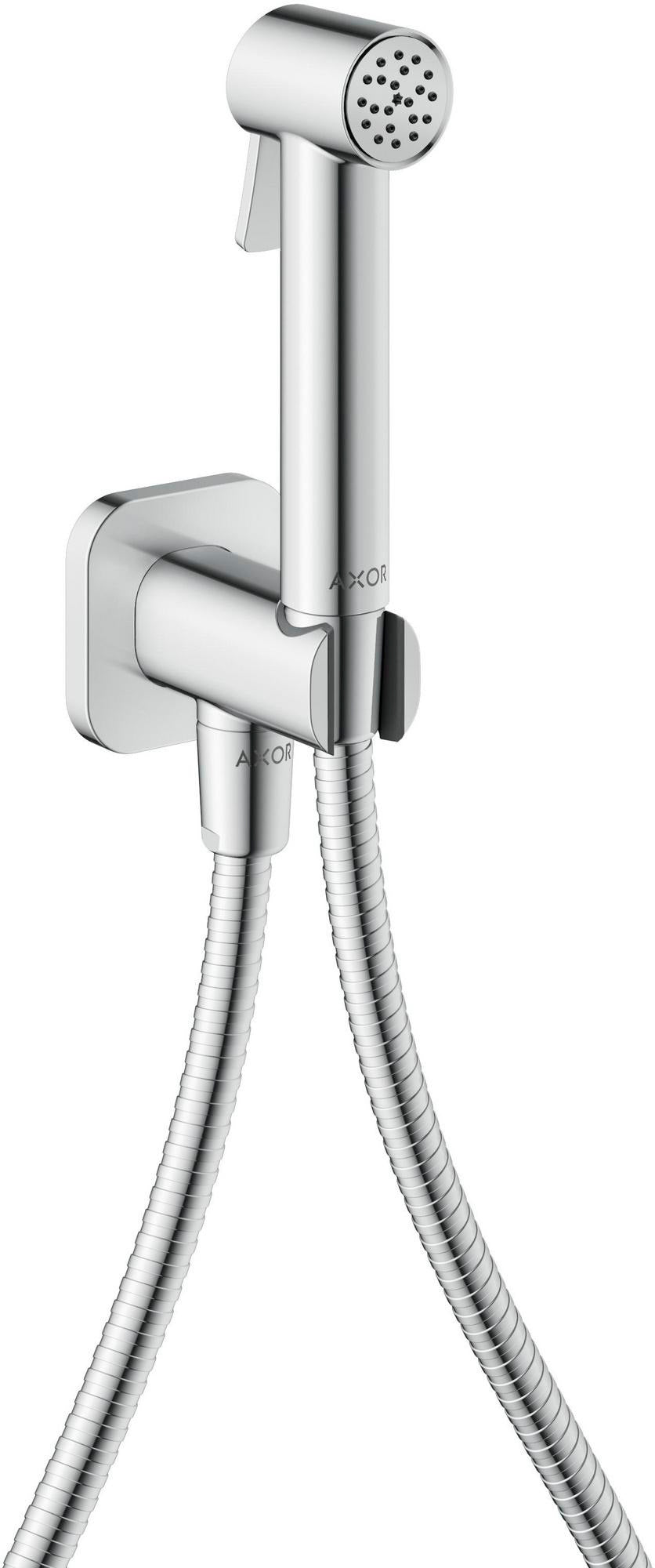 AXOR Bidette Handbrause Set mit Brausehalter und Metallbrauseschlauch 1250 mm, Kaltwasser, 1 Strahlart