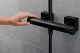HANSGROHE Showerpipe Vernis Shape 240 mit Thermostat mattschwarz – Duschsystem