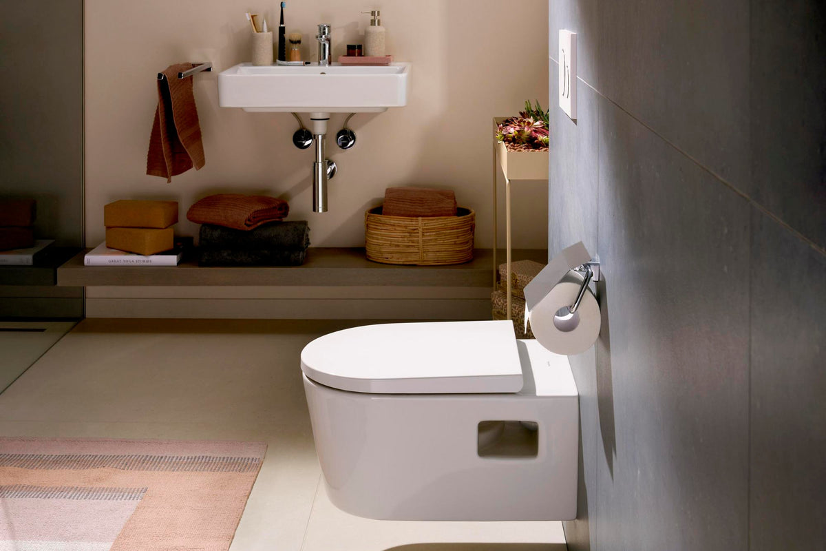 HANSGROHE WC-Sitz EluPura Original S weiß – glänzend, abnehmbar, Montage von oben