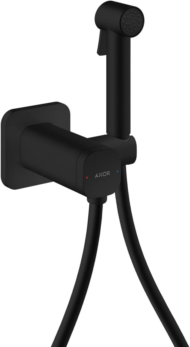 AXOR Bidette Handbrause 1jet mit Brausehalter, Schlauch 1250 mm, Softsquare schwarz