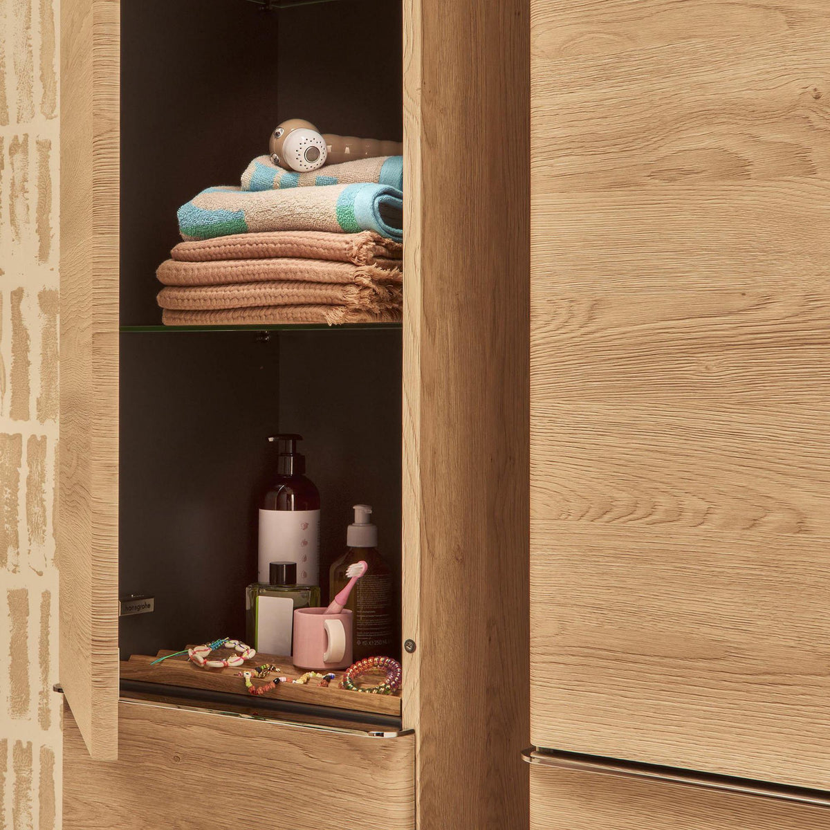 HANSGROHE IntraStoris Schubkasteninneneinteilung 130x340mm Eiche Natur
