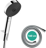 HANSGROHE Pulsify Select S 105 3jet Brauseset mattschwarz PowderRain Massagestrahl