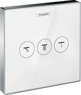 HANSGROHE ShowerSelect Glass Ventil Unterputz für 3 Verbraucher weiß/chrom