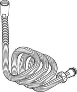 Hansgrohe SECUFLEX Metallbrauseschlauch 2000 mm für 4-Loch Wannen- und Fliesenrandarmaturen