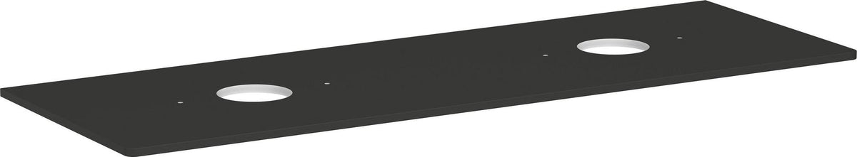 HANSGROHE Xelu Q Konsole 1560 mm weiß hochglanz mit 2 Ausschnitten ohne Hahnloch