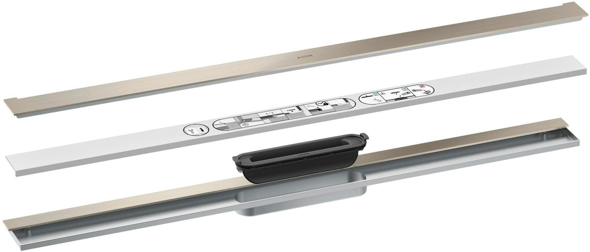 AXOR Drain Duschrinne 900 mm Fertigset zur Wandmontage, chrom – Hansgrohe