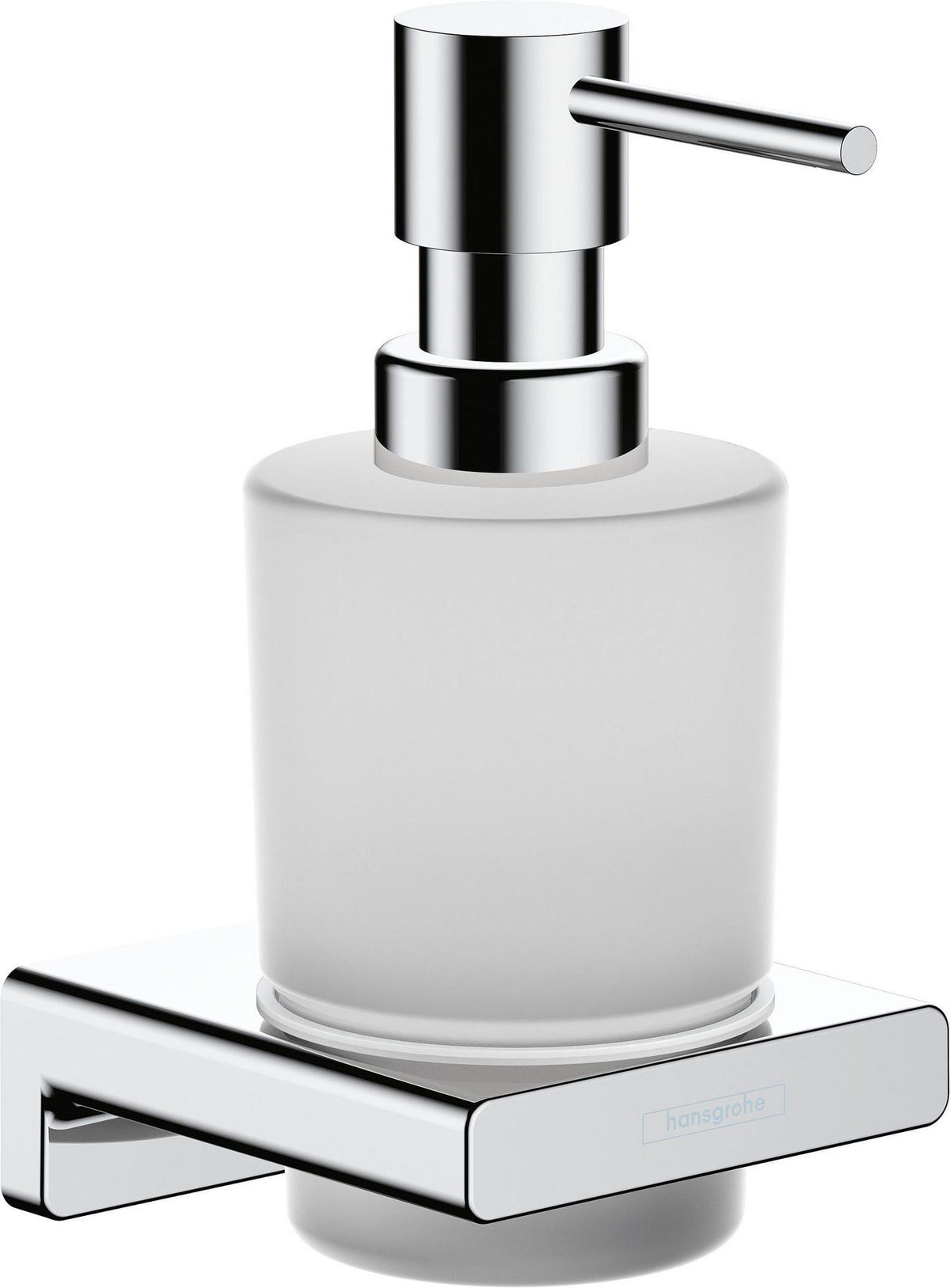 HANSGROHE AddStoris Lotionspender Wandmontage Chrom – 200 ml Flüssigseife, Mattglas